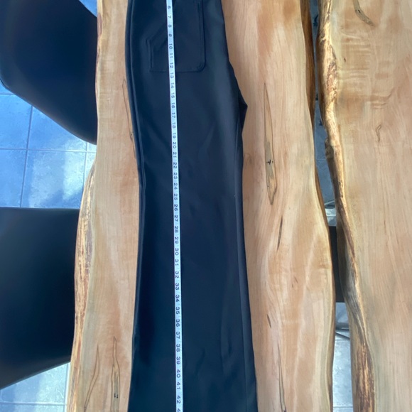 Anthropologie Maeve Womens Pants Black Slit Flared Ponte Stretch Size Large - Picture 3 of 12